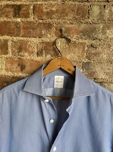 Brooks Brothers Makers Golden Fleece Herren Hemd, Gr. 15,5 x 35 Slim Jacquard USA - Bild 1 von 8