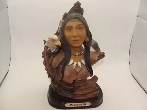 Meerchi Indianer Indianer Prinzessin Büste ~ Adler auf Schulter ~ 8,75x5,5 ~ sehr guter Zustand ~ - Bild 1 von 10