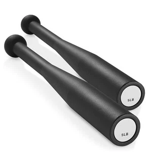 5 LB Indian Clubs Pair - Weighted Exercise Club Bells, 10 LB Total - Picture 1 of 1