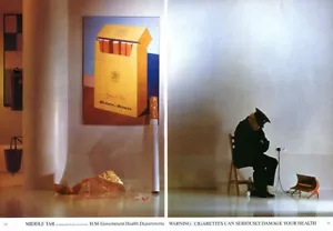1977 Benson and Hedges pintura cigarrillo 2 páginas revista anuncio - Imagen 1 de 1