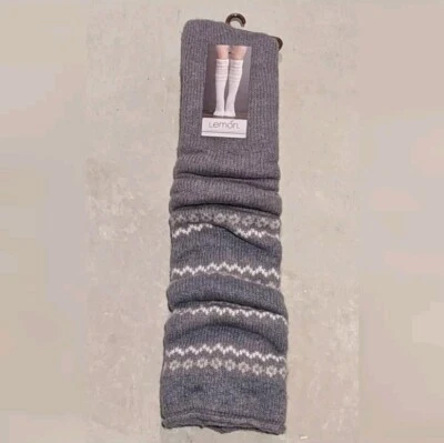 NWT Gray over-the-knee thick warm pattern socks by Anew Legwear - One size - Image 1 of 4