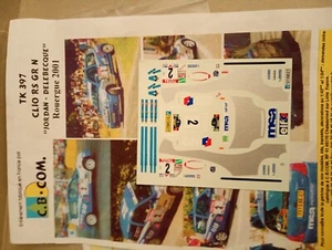 Decal Renault Clio RS Rally Rouergue 2001 Serge Jordan 1/43 CbCom - Foto 1 di 2