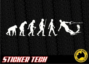 EVOLUTION OF MAN WAKEBOARDING WAKE STICKER DECAL TO SUIT SKI BOAT TRUCK WINDOW - Bild 1 von 2