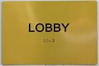 Lobby Sign- Gold(Aluminium, Gold/Black,Size 6X9)