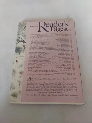 1974 January, Reader's Digest Magazine, Congress Kill Magazine  Industry?(CP300) - Image 1 of 4