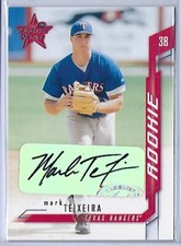 2001 Leaf Rookies and Stars Autographs #221 Mark Teixeira/100 * Auto Rangers RC