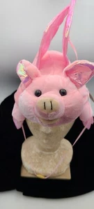 Cerdo Rosa con Alas Terciopelo Sombrero Divertido Cuando los Cerdos Vuelan. - Imagen 1 de 3