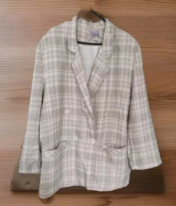 Vintage Lbl FIRST CUT Brand- Bust 100cm- Dble Breast Jacket Sz 18 - Picture 1 of 15