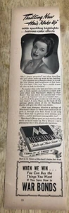 1945 MARCHANDS Haar Make-Up - "Sie ist fast attraktiv" - Vintage Zeitschriftenanzeige - Bild 1 von 2