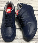 Sample Nike Dunk Low White Navy Blue Size 3.5Y Womens Size 5 Rare Pinstripes