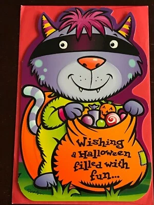 Vintage American Greetings Halloween Greeting Card "Wishing a Halloween" Monster - Image 1 of 4