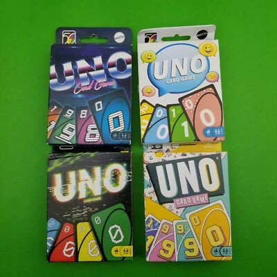 NEW Mattel UNO Retro Version Card Game Decades 00's 80's 90's Set 2-5 Series#1-5 - Image 1 of 4