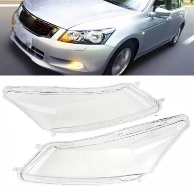 Cubierta de lente de faro izquierdo y derecho lentes transparentes para Honda Accord 2008-2012 Foto 1 de 4