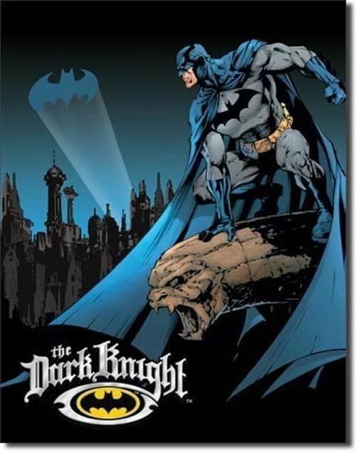 Signs 4 Fun Sig356 Batman Dark Knight Metal Tin Sign Blue
