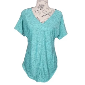 Balance Collection M Women's Activewear T-shirt Top Turquoise Green Short Sleeve - Picture 1 of 15