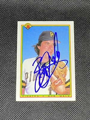 Bob Walk Pittsburgh Pirates 1990 Bowman Signed Auto Card #163 ~ COA - Image 1 of 3