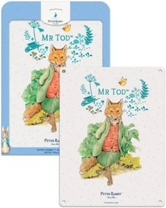 Mr Tod Par Beatrix Potter Panneau En Acier Licencié Grand 40Cm X 30Cm 6288 - Picture 1 of 1