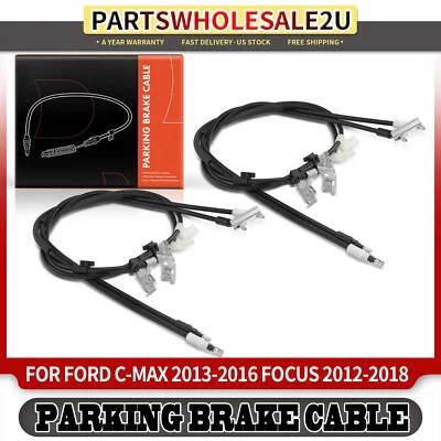 2x Rear Left &Right Parking Brake Cable for Ford Focus 2012-2018 C-Max 2013-2016 - Image 1 of 4