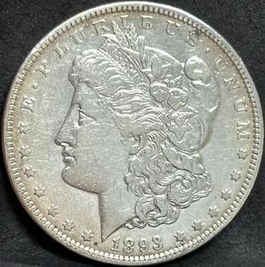 1893 P MORGAN SILVER DOLLAR XF+ DETAILS PHILADELPHIA COIN ONLY 378,000 MINTED - Picture 1 of 8
