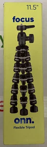 Onn Flexible Tripod Gorilla Pod 11.5” Compact Camera Smartphone Ball Head 1/4  - Picture 1 of 3