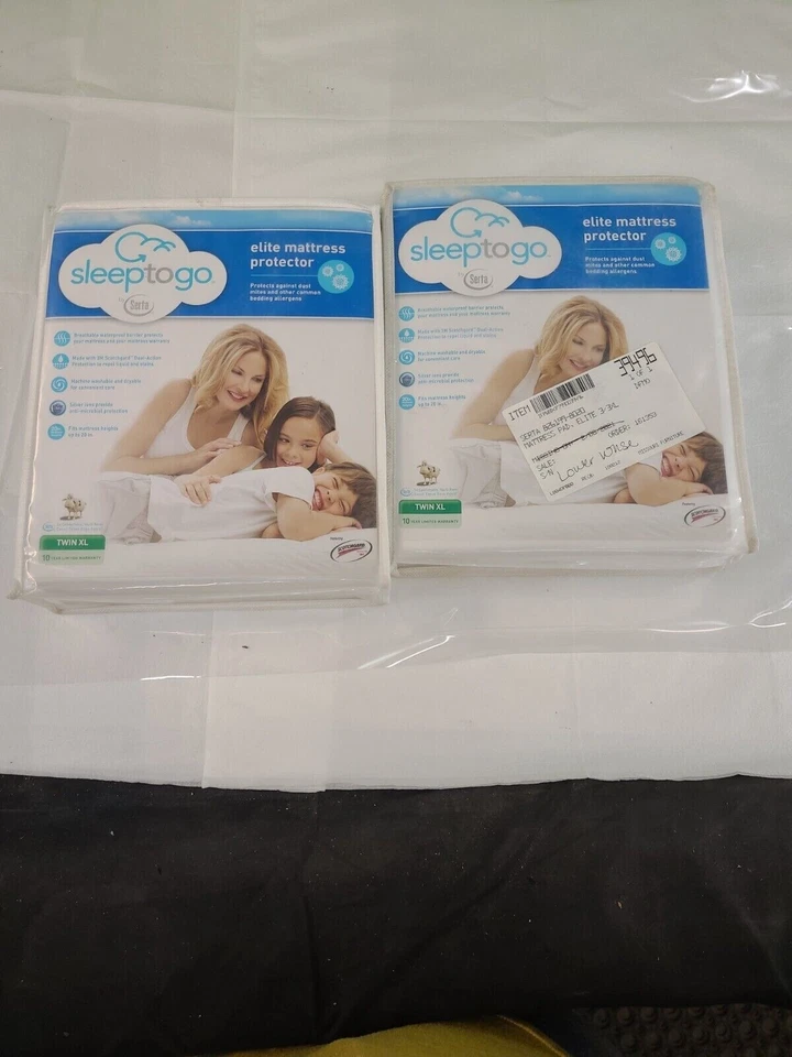 PROTECTOR COLCHÓN SERTA TWIN XL SLEEP TO GO ELITE 20" CON SCOTCHGARD-LOTE DE 2 Foto 1 de 3