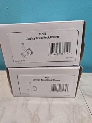 Delta Cassidy Collection Double Multi-Purpose Robe Hook Chrome 79735 - Image 1 of 2