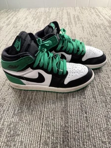 Nike Air Jordan 1 Mid SE Zapatos Juveniles Talla 3Y Verde Negro Blanco FD1412-031 - Imagen 1 de 9