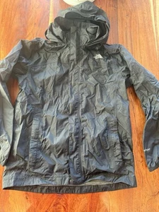 North Face Hyvent Windbreaker Hooded Jacket Boys Large 14/16 in Black - Picture 1 of 7