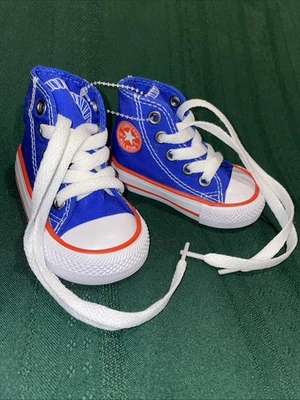 Infant’s Converse Chuck Taylor High Top Sneakers Size 2 Blue, Orange, White - Image 1 of 4