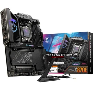 MSI MPG X870E CARBON WIFI Motherboard, ATX - Supports AMD Ryzen 9000 / 8000 / 70 - Photo 1/7