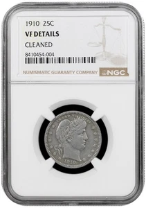 1916 Barber Dime 10C - AU Details (Cleaned) - Picture 1 of 2