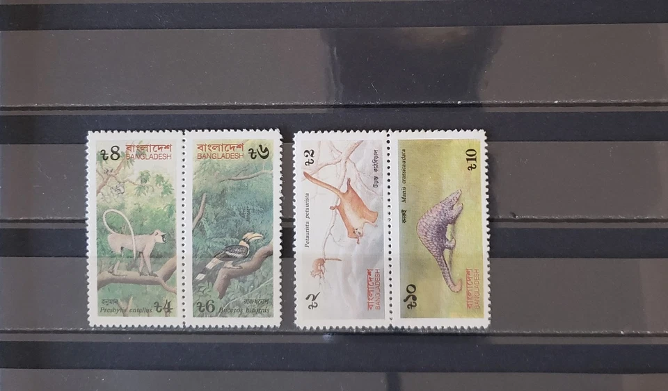 25321 estampillas de Bangladesh 1991 sobre especies en peligro de extinción, 4 piezas - MNH Foto 1 de 1