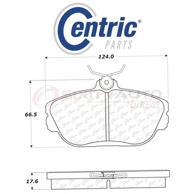 Centric Posi Quiet Metallic Brake Pads w Shims for 1995-1998 Ford Windstar uo Foto 1 de 4