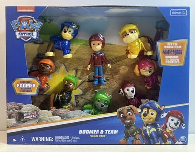 Paw Patrol Exclusive Boomer & Team 8 Figure Pack Rescue Wheels NEW - Image 1 of 3