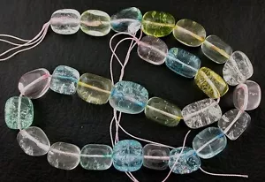15" STRAND POLISHED QUARTZ CRYSTAL NUGGET BEADS GEM STONE - Picture 1 of 1