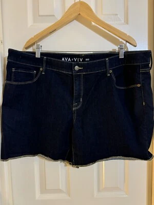 Pantalones cortos de jean para mujer Ava & Viv Plut talla nuevos sin etiquetas Foto 1 de 4