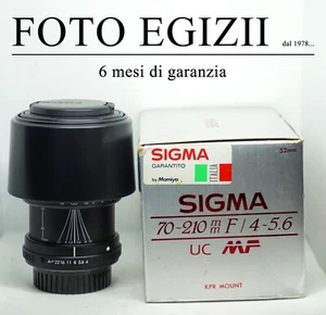 SIGMA ZOOM 70-210 mm f.4-5,6 NUOVO NEW per PENTAX K-A COMPLETA GARANZIA 6 MESI - Foto 1 di 16