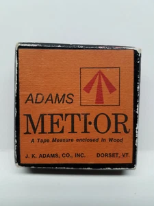 Rare Vintage J.K. Adams Co. Metior Tape Measure Rosewood Case Collectible - Picture 1 of 11