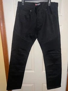 SOUTHPOLE HOMBRE SLIM RECTO TALLA (32x32) JEANS VAQUEROS NEGROS NUEVOS (SIN ETIQUETAS) - Imagen 1 de 4