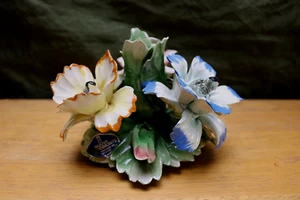 Vintage Majolica Nuova CapodimonteCandle Holder Center Piece Candlestick - Picture 1 of 12