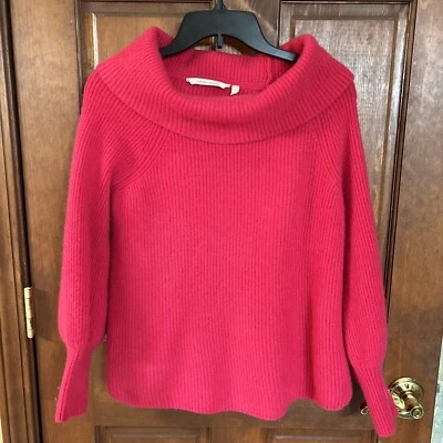 Suéter SOFT AROUND Cachemira Rosa Profundo Con Capucha Cuello Talla Grande Foto 1 de 4