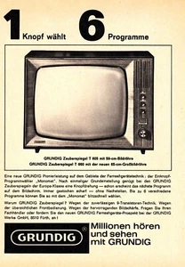 3w22484/ Alte Reklame aus 1965 – Fernseher GRUNDIG Zauberspiegel T 605 - Picture 1 of 1