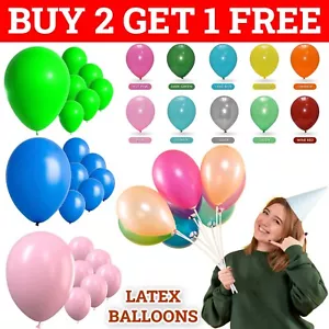 10'' 12'' Helium PLAIN BALLOONS Latex BALOONS Theme Birthday Wedding Party Decor - Picture 1 of 42