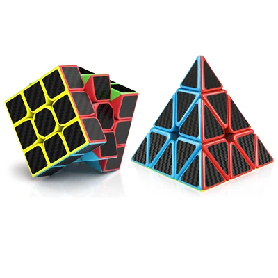 Classic Puzzle Magic Cube Carbon Kids Adult Fun Toy Fidget Stress Mind Game Toy - Image 1 of 4