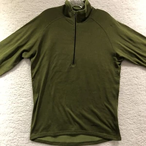 Patagonia Mens Size Medium Green 1/2 Zip Pullover Sweater Vintage Made In USA - Picture 1 of 16