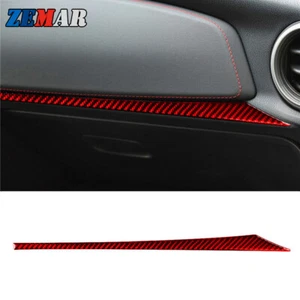 Cubierta de tablero de instrumentos copiloto de fibra de carbono roja para Toyota 86 Subaru BRZ 2016-2020 - Imagen 1 de 13