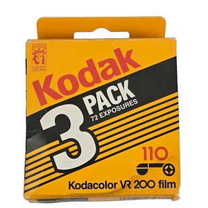 Vtg KODAK VR 200 Film 3 Pk 72 Exp 110 Format Expired 1987 - Picture 1 of 7