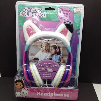 Gabby's Dollhouse Adjustabe Headphones Parental Volume Limiter with Share Port - Image 1 of 4