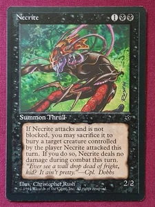Magic The Gathering FALLEN EMPIRES NECRITE RUSH black card MTG - Picture 1 of 2