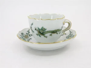 Meissen Green Dragon Demitasse Cup and Saucer - Picture 1 of 5